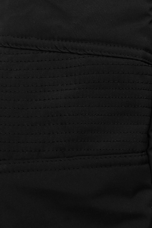 Gesteppte Winterjacke mit Gürtel Schwarz/Grau