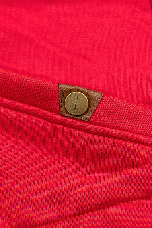 Sweatmantel mit Kapuze rot