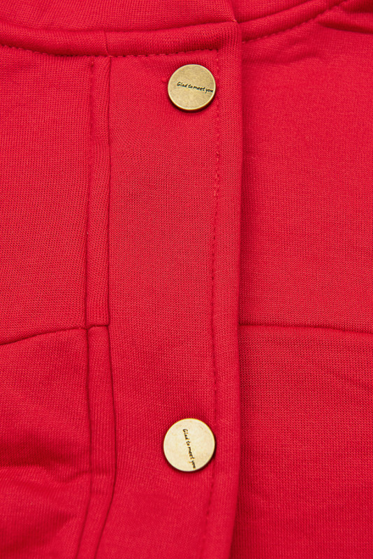 Sweatmantel mit Kapuze rot