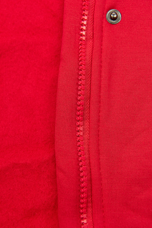 Sweatmantel mit Kapuze rot