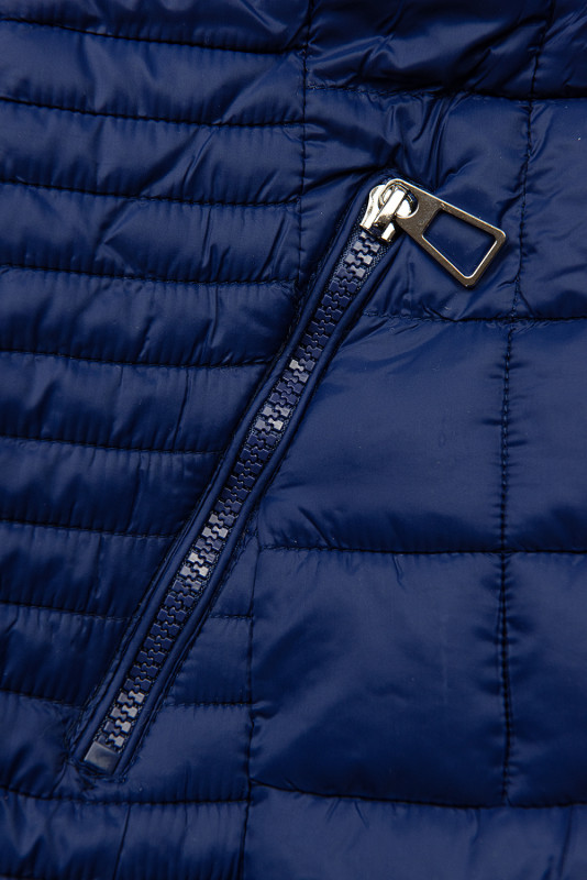 Steppjacke mit abnehmbarer Kapuze Blau