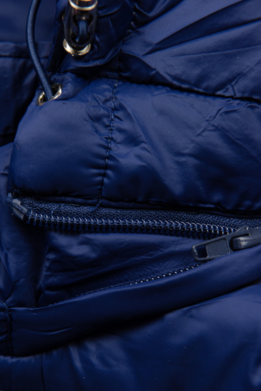 Steppjacke mit abnehmbarer Kapuze Blau