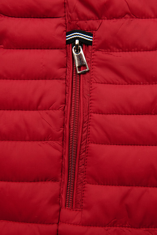 Steppjacke mit Kapuze Rot