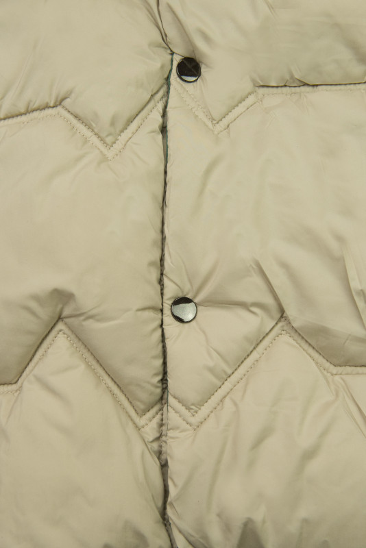 Doppelseitiger Wintermantel Beige/Grün