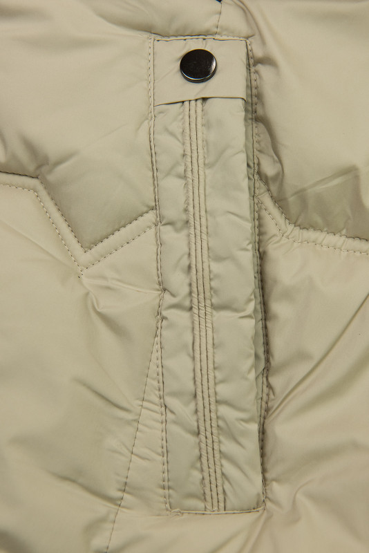 Doppelseitiger Wintermantel Beige/Grün