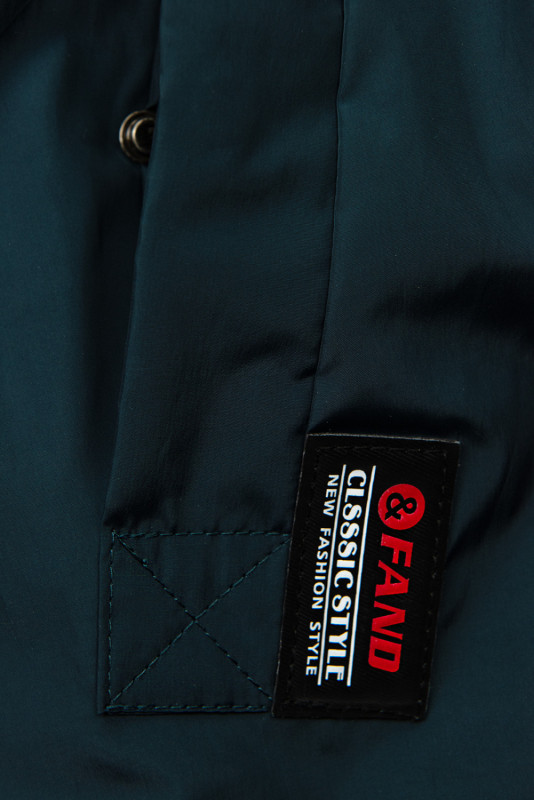 Leicht Mantel mit Kapuze Smaragdgrün