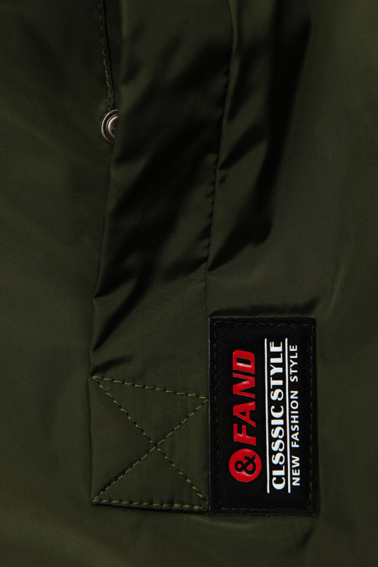 Leicht Mantel mit Kapuze Khaki