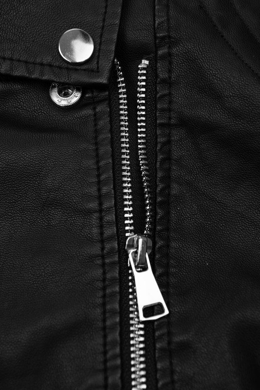 Bikerjacke mit Reißverschluss Schwarz