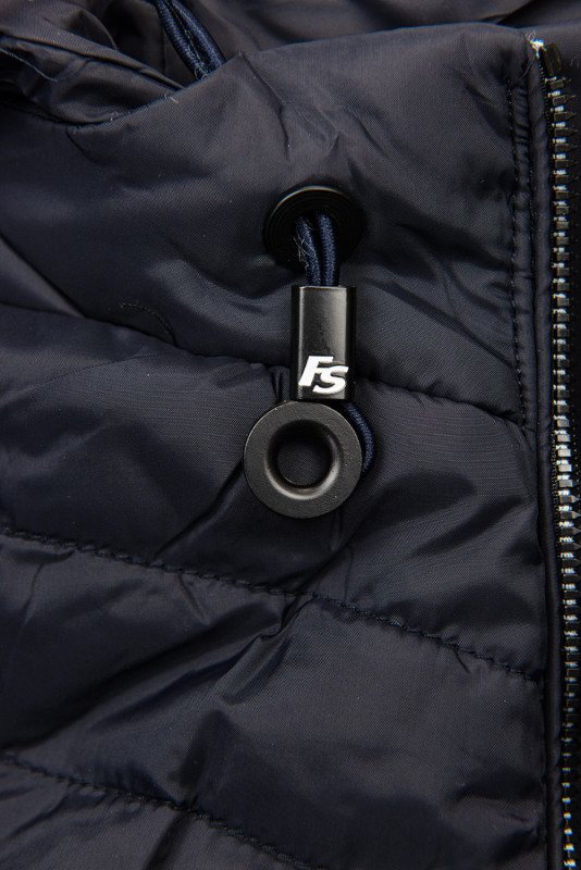 Leichte Steppjacke mit Kapuze Dunkelblau