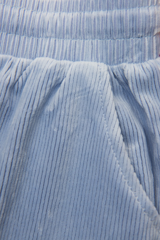 Lässige Hose mit Gummizug in der Taille Hellblau