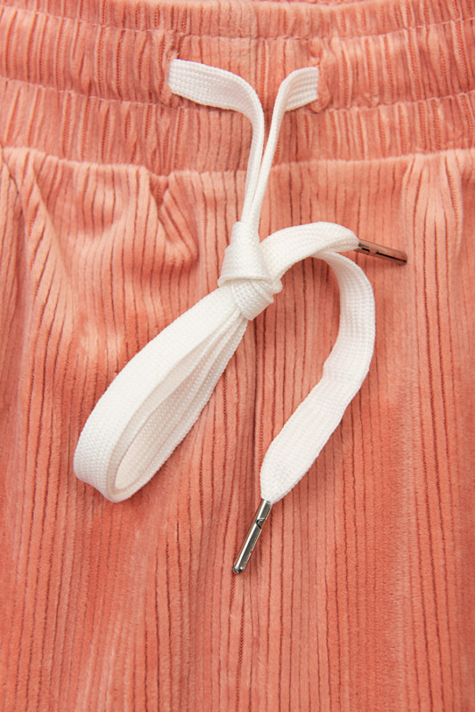 Lässige Hose mit Gummizug in der Taille Lachsorange