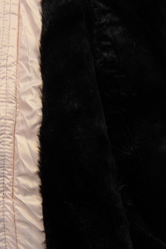 Winterjacke für Mädchen mit Kapuze Schwarz