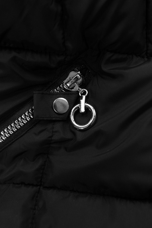 Winterjacke für Mädchen mit Handschuhen Schwarz