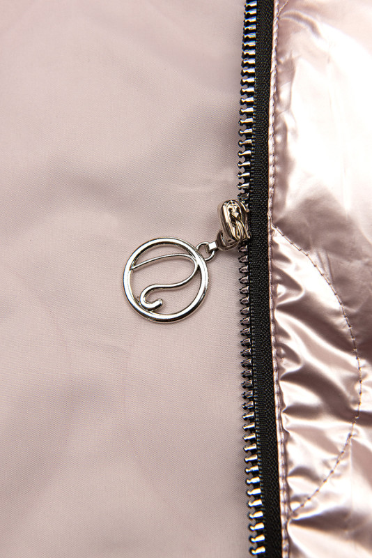 Jacke im glänzenden Design Rosa