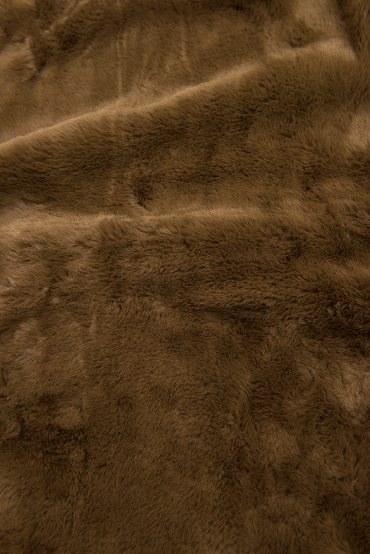 Winterparka mit abnehmbarem Kunstfell braun