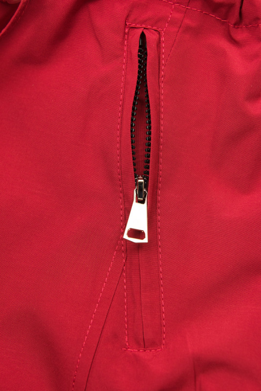 Leichter Parka rot/grau