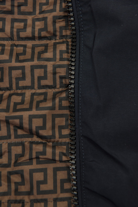 Leichter Parka dunkelblau/braun