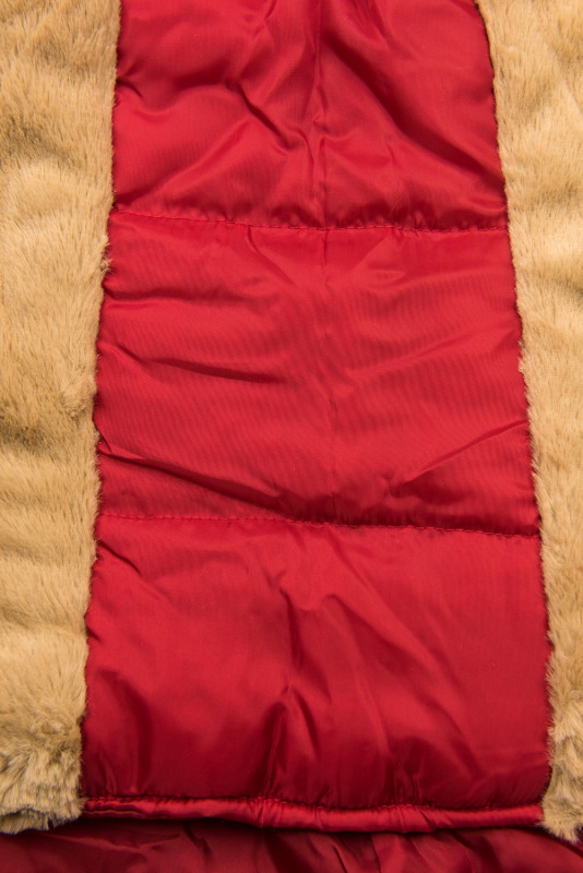 Warmer Parka mit Fleecefutter rot