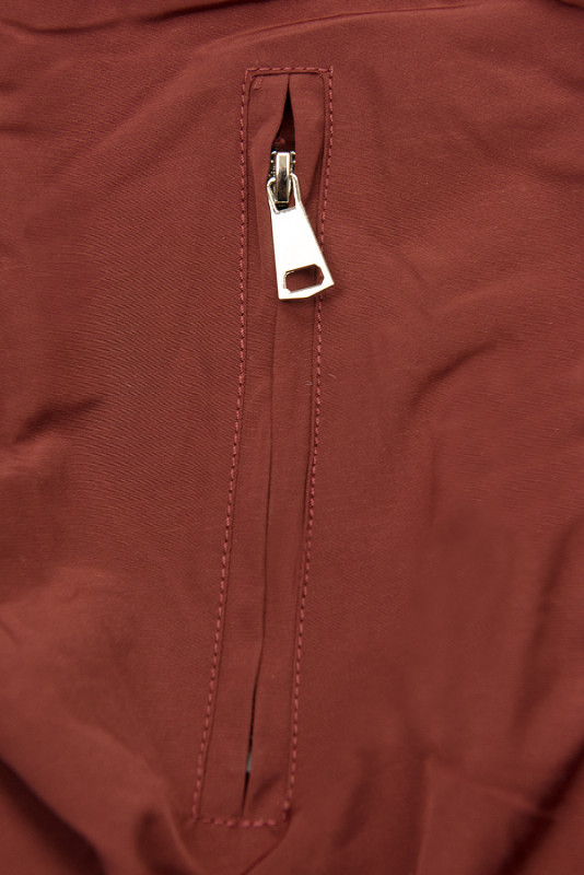 Leichter Parka mit abnehmbarer Kapuze weinrot/braun