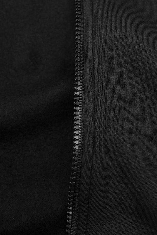 Trainingsanzug mit Kapuze und Blumenfutter schwarz