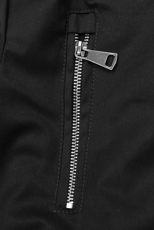 Parka mit abnehmbarem Teddyfutter schwarz