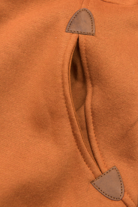 Sweatjacke mit Reißverschluss terakota