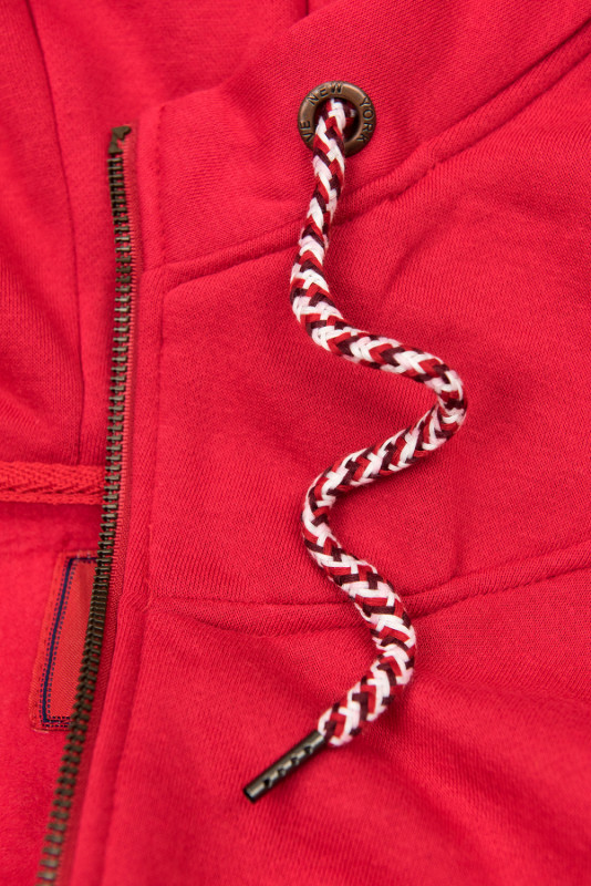 Sweatjacke mit Reißverschluss rot