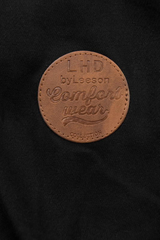 Sweatjacke mit gesteppte Kapuze Schwarz