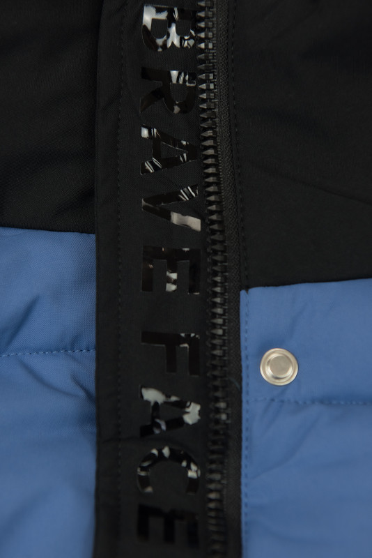 Blaue Damen-Winterjacke mit Kapuze STORM