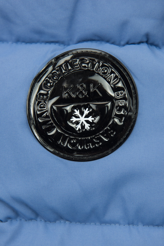 Blaue Damen-Winterjacke mit Kapuze STORM