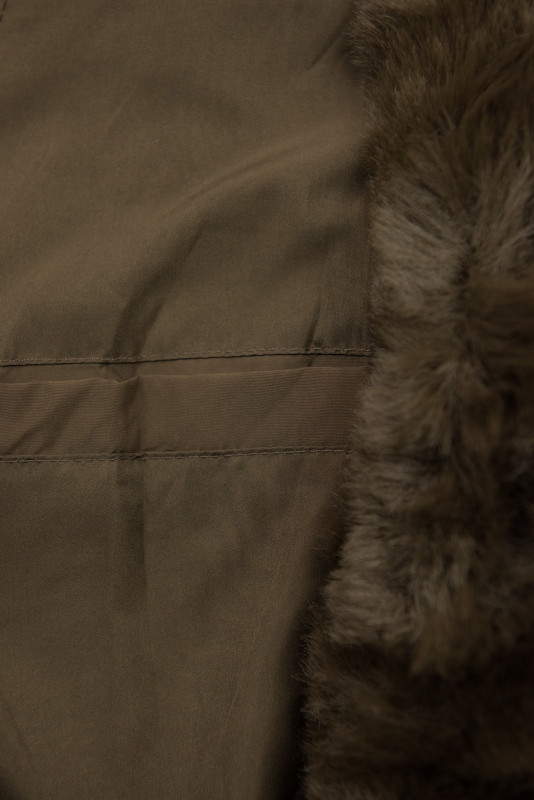 Damen-Steppjacke mit verstellbarer Taille Braun