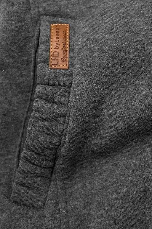 Verlängerte Kapuzenjacke von LHD grau