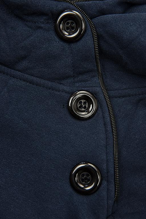 Verlängerte Sweatshirt/Sweatkleid mit Kapuze dunkelblau