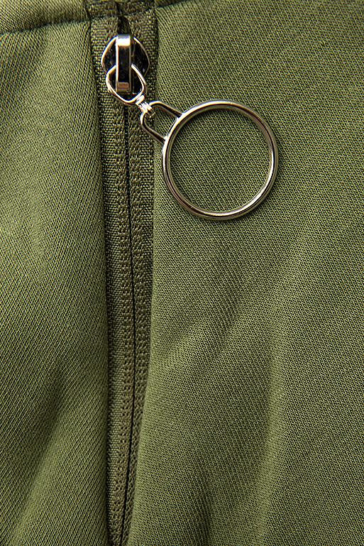 Sweatshirt/Sweatkleid mit Kapuze khaki