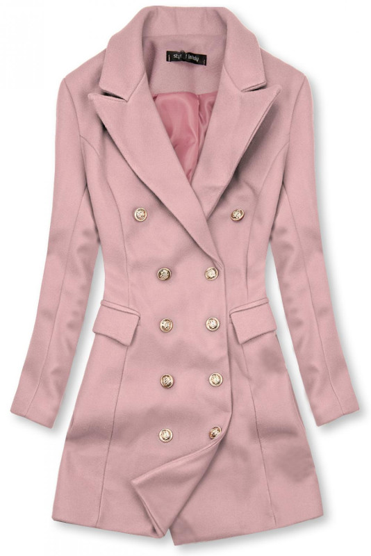 Gefütterter Damenmantel rosa