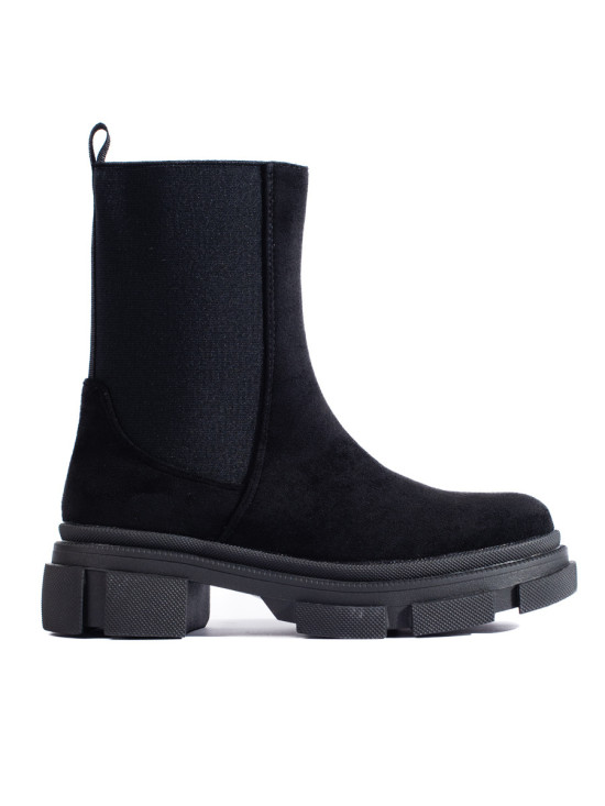Chelsea-Stiefel aus Wildleder Schwarz