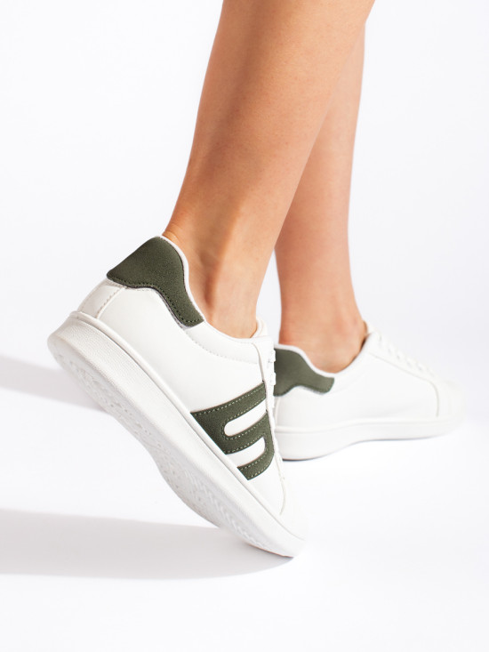 Weiß-grüne Damensneaker