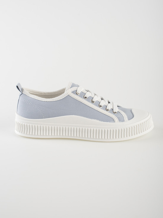 Helleblaue Damen Sneakers mit Plateau