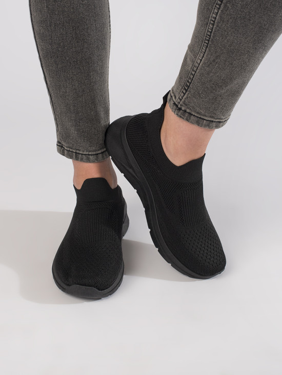 Schwarze Damen Fitness Sneakers