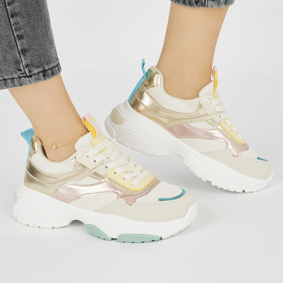 Damen Sport Sneakers mit dicker Sohle