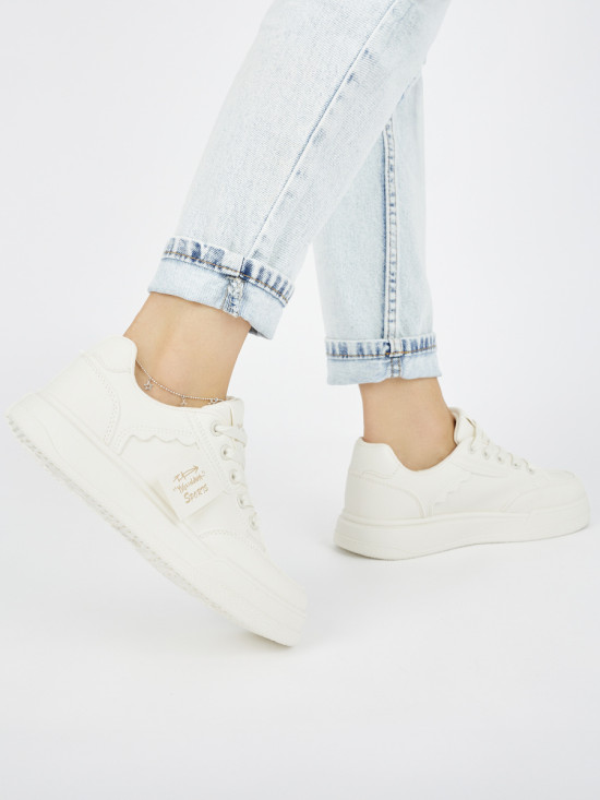 Beige Damen Sport Sneakers