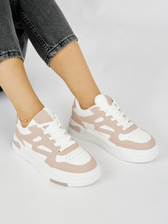 Rosa Damen Sneakers auf Plattform