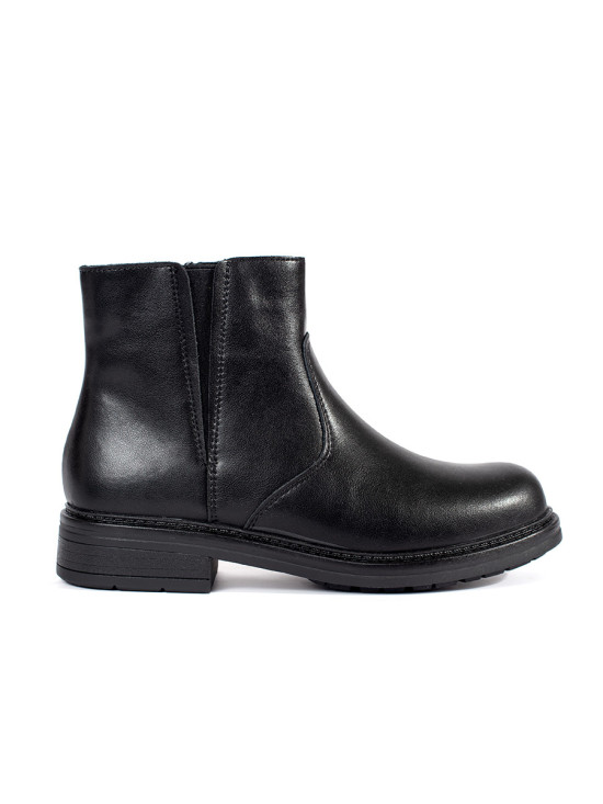 Schwarze Leder Stiefeletten Sergio Leone