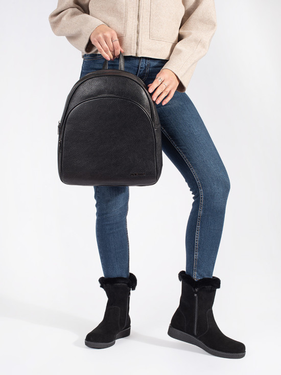 Wärmende schwarze Ankle Boots Sergio Leone aus Nubukleder