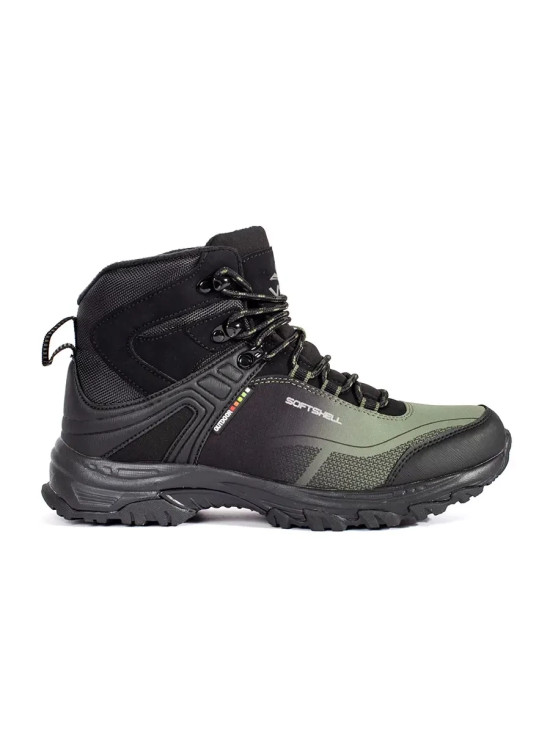Schwarz-grüne Wanderschuhe