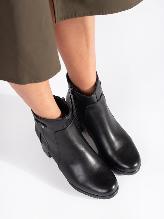 Schwarze Stiefeletten mit Absatz Sergio Leone