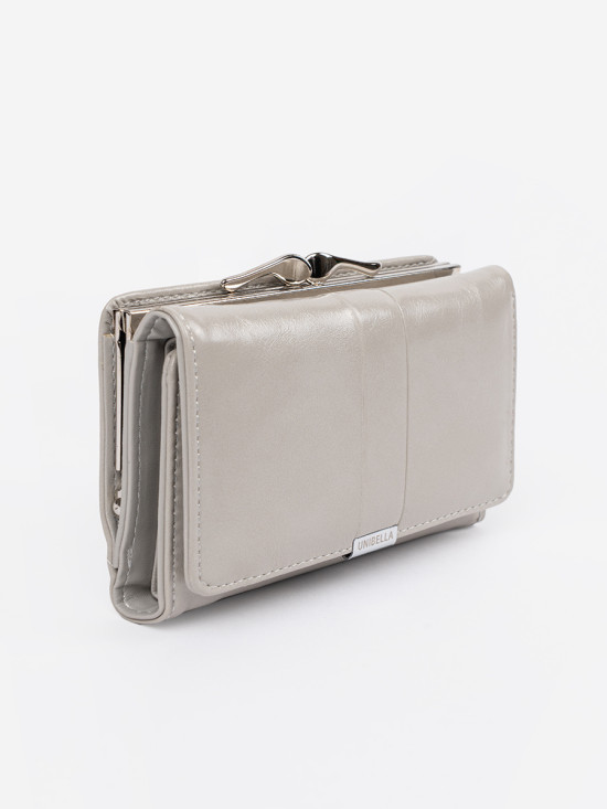 Elegante graue Geldbörse aus ökologischem Leder
