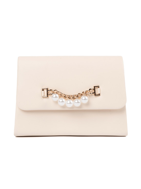 Elegante kleine beige Handtasche