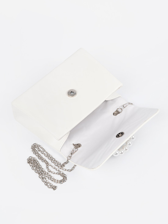 Elegante weiße Handtasche