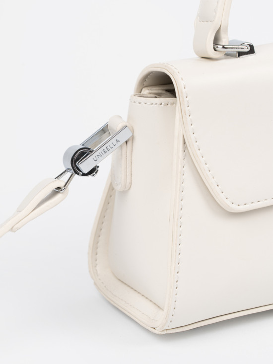 Helle beige kleine Handtasche mit Henkel